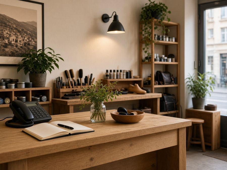Contact desk at Studio Sunnycrest in Basel